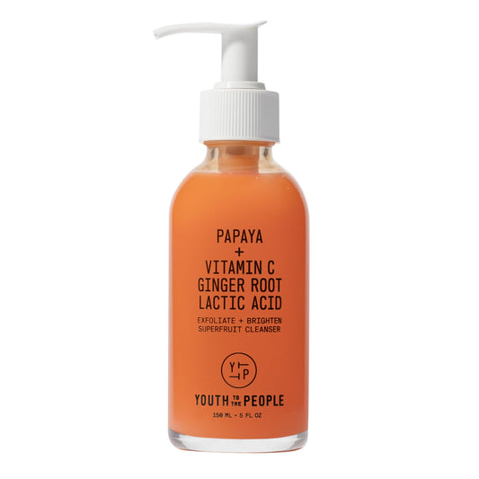 Youth To The People Superfruit Facial Cleanser - Papaya + Vitamin C Gentle Exfoliating Face Wash, Cellular Skin Renewal with AHA + BHA, Evens Skin Tone & Texture for Soft + Radiant Skin, Sulfate-free