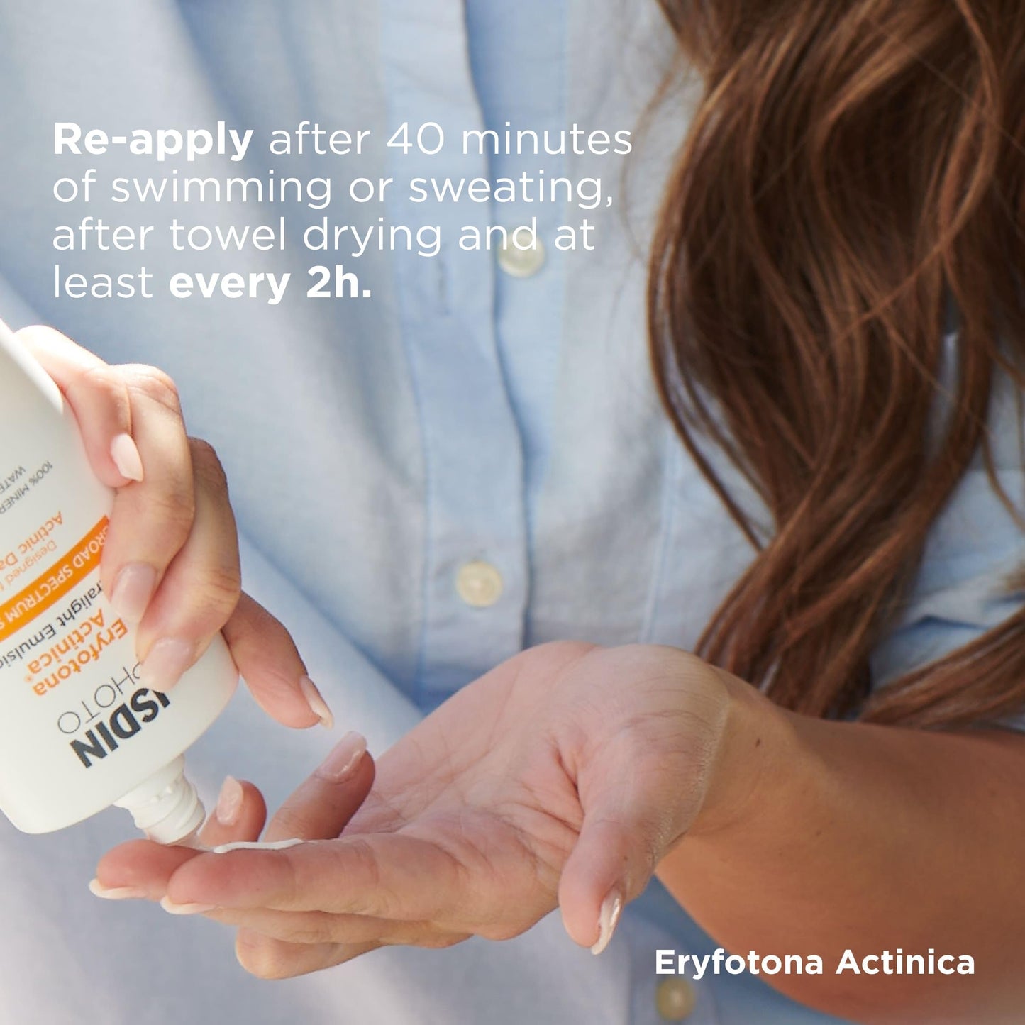 ISDIN Eryfotona Actinica SPF 50+ | Mineral Sunscreen for Face with Zinc Oxide | 100% Mineral UV Filters | No White Cast, Suitable for Sensitive Skin, Dermatologist Recommended