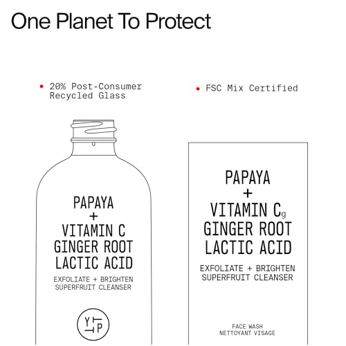 Youth To The People Superfruit Facial Cleanser - Papaya + Vitamin C Gentle Exfoliating Face Wash, Cellular Skin Renewal with AHA + BHA, Evens Skin Tone & Texture for Soft + Radiant Skin, Sulfate-free