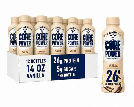 Core Power High Protein Shake, Vanilla, 8 Fl oz (Pack of 4)
