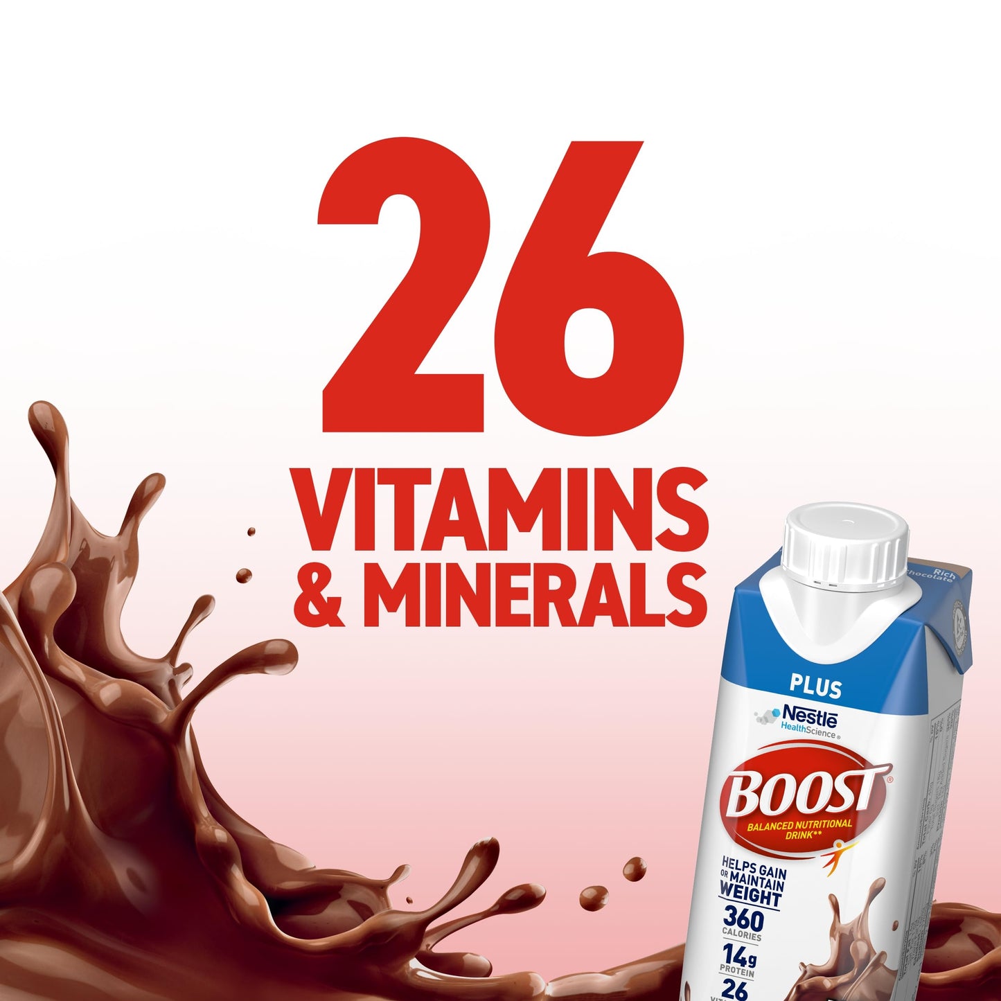BOOST Plus Nutritional Drink, Very Vanilla, 8 fl oz (Pack of 24)
