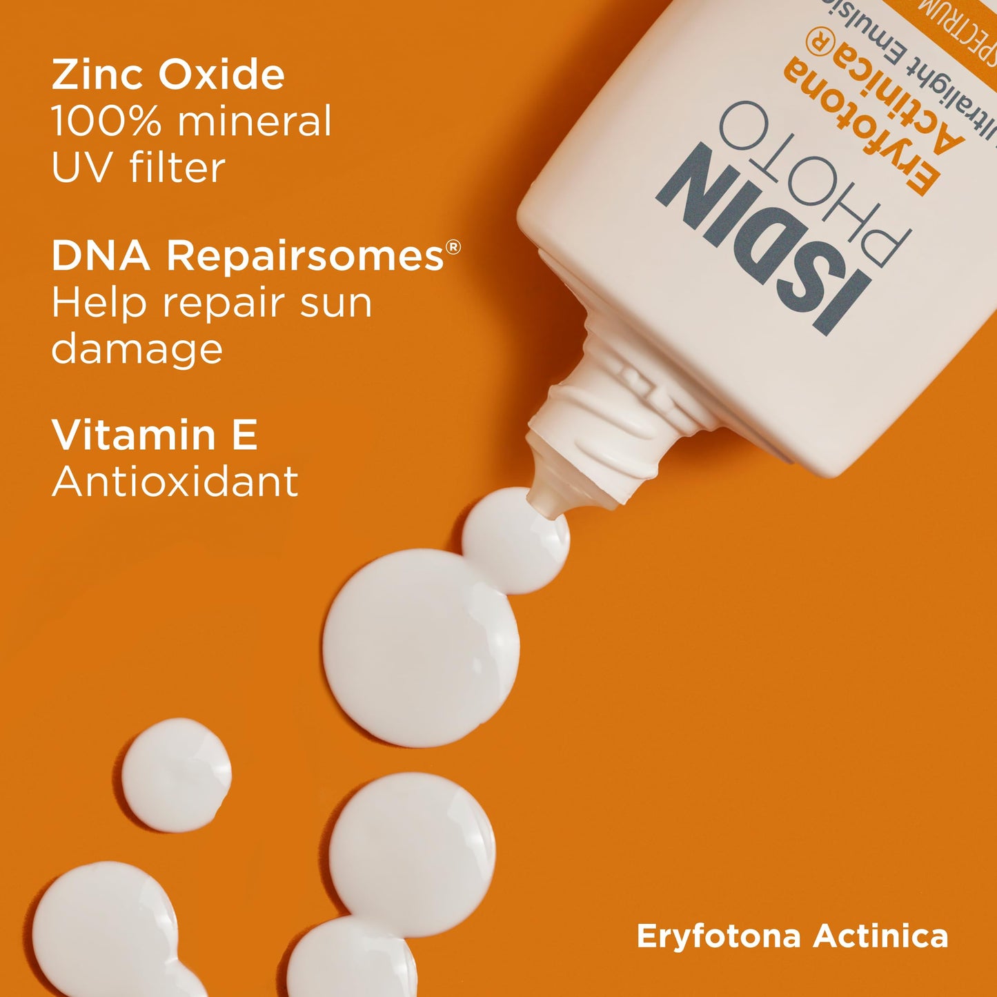 ISDIN Eryfotona Actinica SPF 50+ | Mineral Sunscreen for Face with Zinc Oxide | 100% Mineral UV Filters | No White Cast, Suitable for Sensitive Skin, Dermatologist Recommended