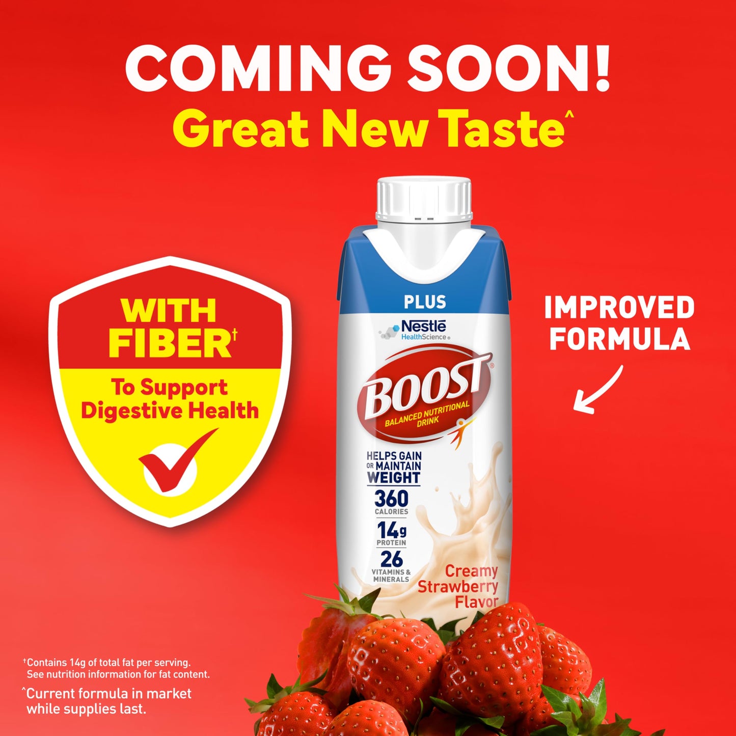 BOOST Plus Nutritional Drink, Very Vanilla, 8 fl oz (Pack of 24)