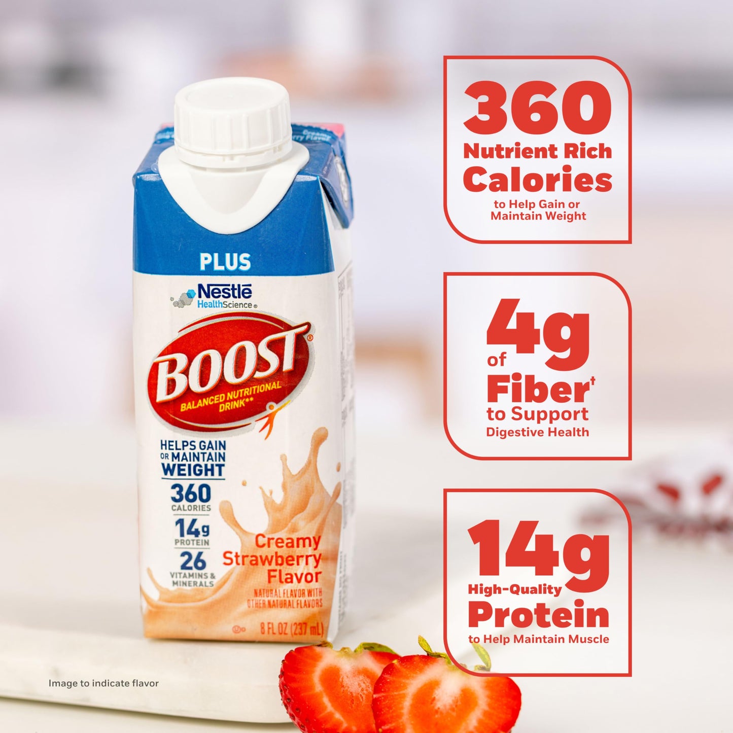 BOOST Plus Nutritional Drink, Very Vanilla, 8 fl oz (Pack of 24)