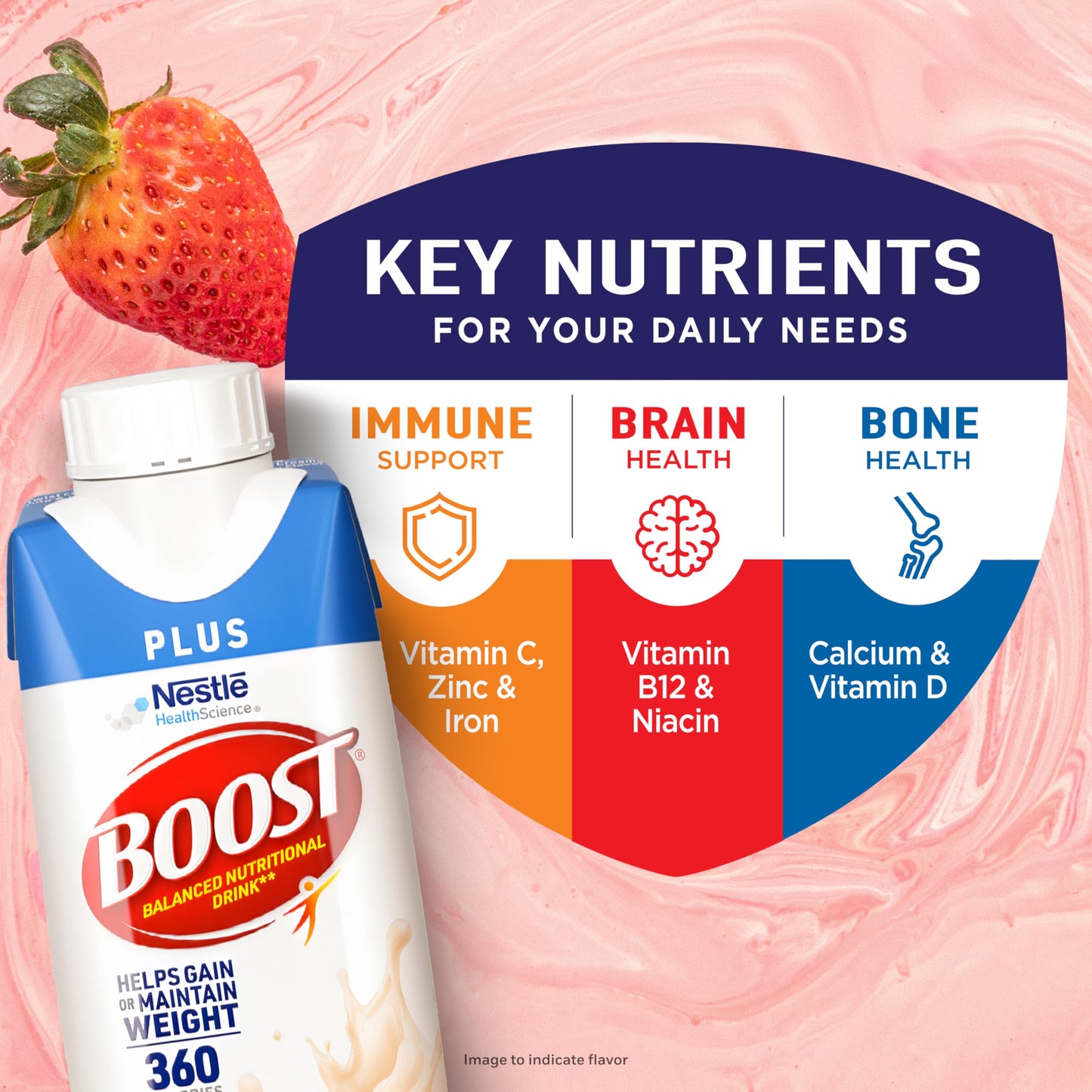 BOOST Plus Nutritional Drink, Very Vanilla, 8 fl oz (Pack of 24)