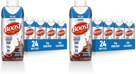 BOOST Plus Nutritional Drink, Very Vanilla, 8 fl oz (Pack of 24)