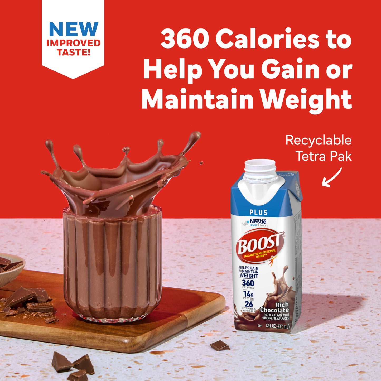 BOOST Plus Nutritional Drink, Very Vanilla, 8 fl oz (Pack of 24)