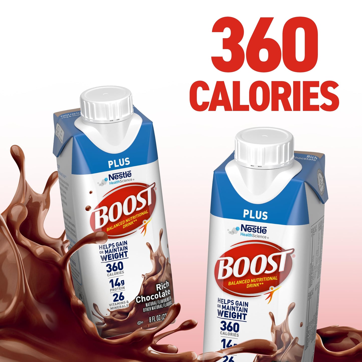 BOOST Plus Nutritional Drink, Very Vanilla, 8 fl oz (Pack of 24)