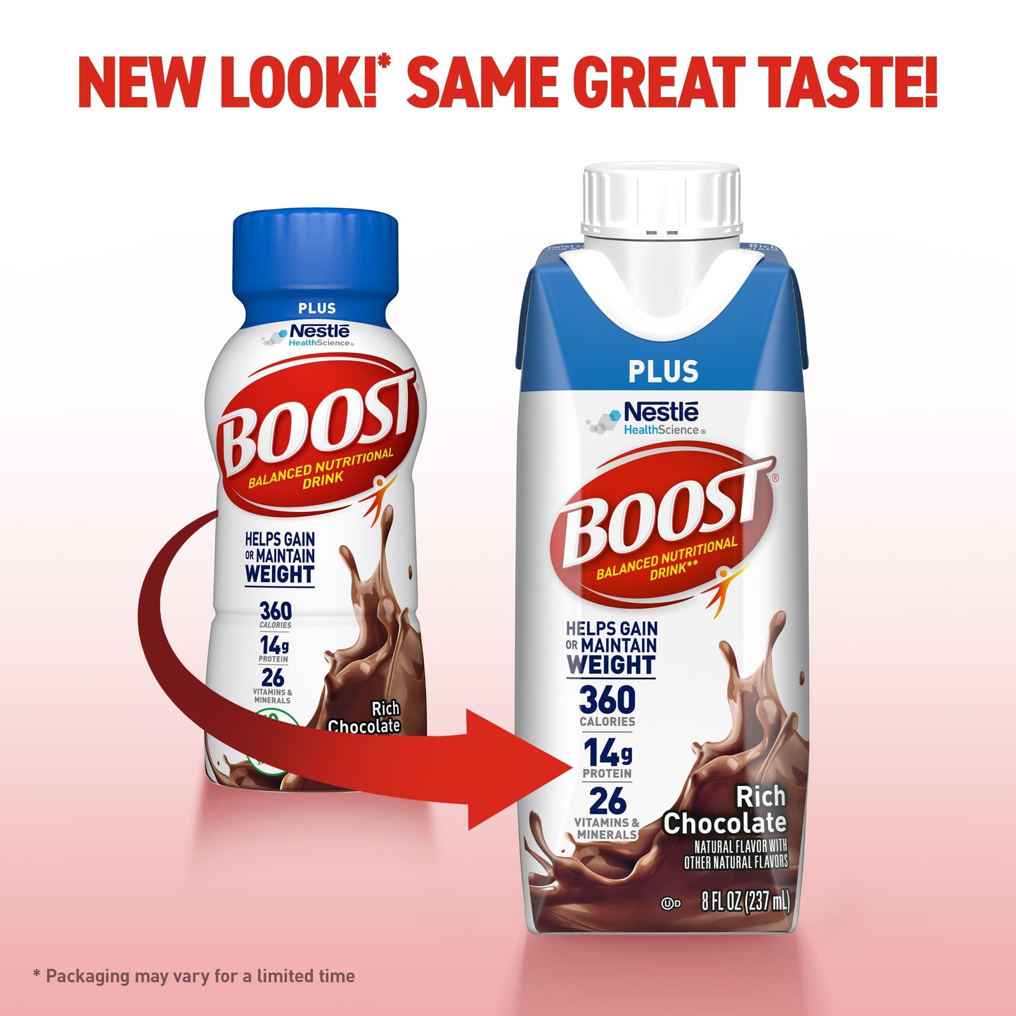BOOST Plus Nutritional Drink, Very Vanilla, 8 fl oz (Pack of 24)