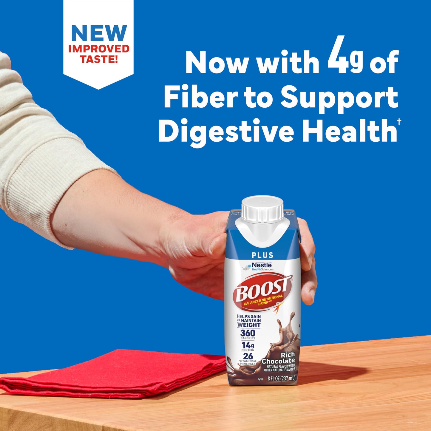 BOOST Plus Nutritional Drink, Very Vanilla, 8 fl oz (Pack of 24)